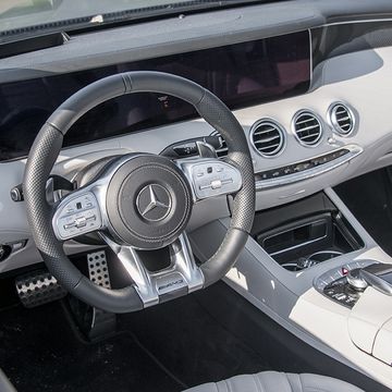 The S63 offers a plush interior with many high-tech features.