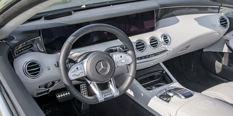 The S63 offers a plush interior with many high-tech features.