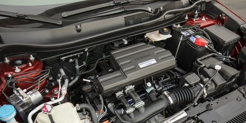 Honda's 1.5-liter turbo I4 was introduced in the CR-V for the 2017 model year.