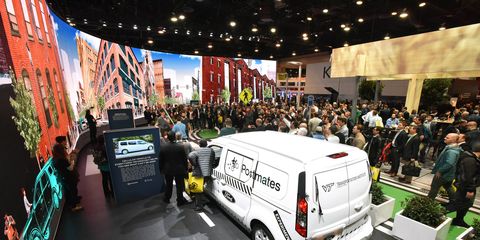 Ford showed a futuristic city at CES, one that is based around shared use of autonomous vehicles and better communication between all -- an automotive/biker/pedestrian paradise.