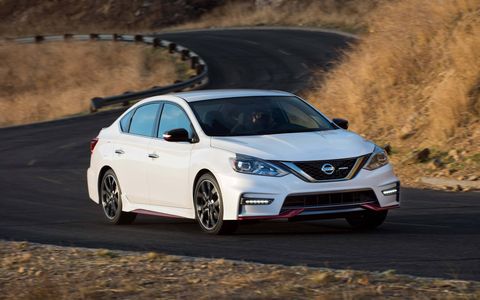 The 2017 Nissan Sentra Nismo gets a new 1.6-liter Direct Injection Gasoline turbocharged engine, which is shared with the new-for-2017 Sentra SR Turbo model. It's rated at 188 hp at 5,600 RPM and 177 lb-ft of torque at 1,600 - 5,200 RPM.