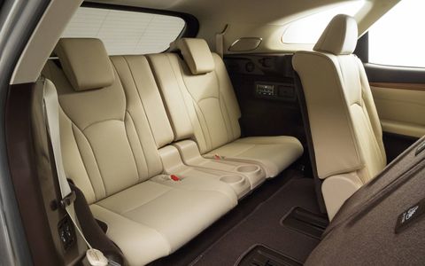 The Lexus RX 350L’s interior looks like a comfortable place to stay.