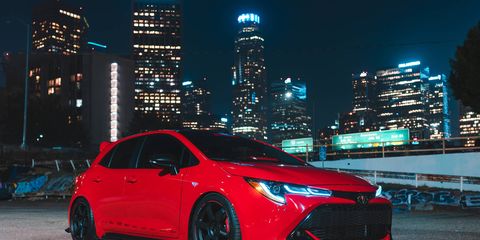 Super Street magazine tuned and revamped a 2019 Toyota Corolla Hatchback at the 2018 SEMA show.