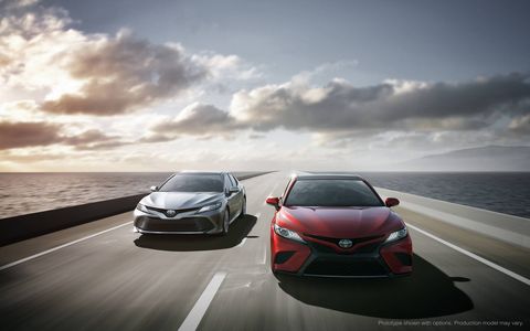 Toyota says that new gas and hybrid powertrains generate more horsepower and greater estimated mpg. EPA numbers haven't been announced.
