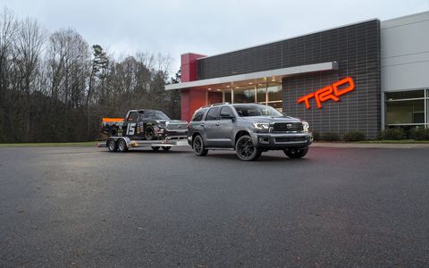 Both the 2018 Toyota Tundra TRD Sport and Sequoia TRD Sport come with the 5.7-liter V8 engine.