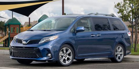 The 2019 Toyota Sienna only comes with a 3.5-liter V6. AWD is optional.