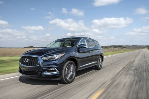 The 2018 Infiniti QX60 comes with a 3.5-liter V6 making 295 hp and a continuously variable transmission.