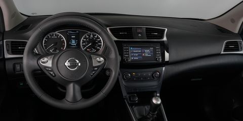 The 2019 Nissan Sentra SV comes with push-button ignition and dual-zone automatic climate control; the base S and Nismo offer a manual transmission.
