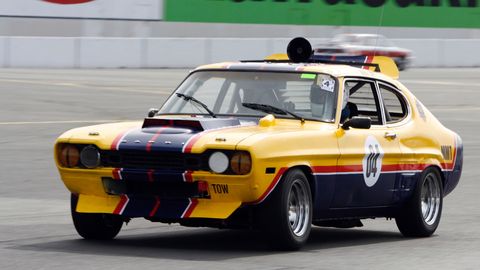 Casual Racing Society's Ford Capri #3 lived many lives, and wore many liveries, as a cheapo Lemons endurance racer -- including, notably, this unlikely Orthodox Judaism/post-apocalyptic fantasy mashup dubbed "Max Maxel Tov."

