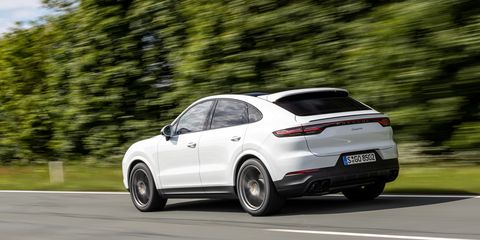 The Porsche Cayenne Coupe comes with a fastback shape and a 3.0-liter V6 making&nbsp;335 horsepower. Power channels through an eight-speed transmission and to all four wheels.&nbsp;
