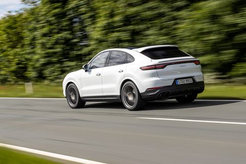 The Porsche Cayenne Coupe comes with a fastback shape and a 3.0-liter V6 making&nbsp;335 horsepower. Power channels through an eight-speed transmission and to all four wheels.&nbsp;
