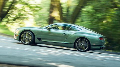 2019 Bentley Continental GT is offered in this mossy, "alpine green" color.
