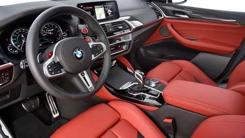 The 2020 BMW X3 M and X4 M feature "M1" and "M2" paddles that are shortcuts to your favorite drive modes and settings.
