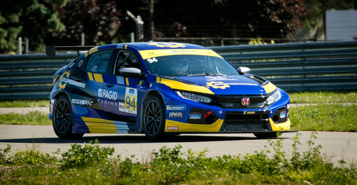 2019 Honda Civic Type R TCR lapping the M1 Concourse in Pontiac Michigan