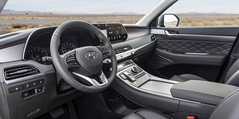 With 3 rows of seating and room for up to 8 passengers, the 2020 Hyundai Palisade is set to go up against popular family SUVs like the Ford Explorer and Toyota Highlander. Here's what it looks like inside.
