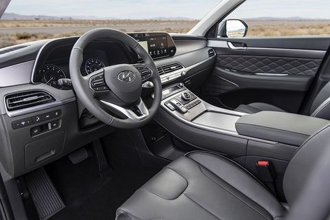 With 3 rows of seating and room for up to 8 passengers, the 2020 Hyundai Palisade is set to go up against popular family SUVs like the Ford Explorer and Toyota Highlander. Here's what it looks like inside.
