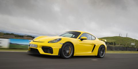 Porsche says the 2020 718 Cayman GT4&nbsp;is "the most powerful and exhilerating variant of the 718 yet."
