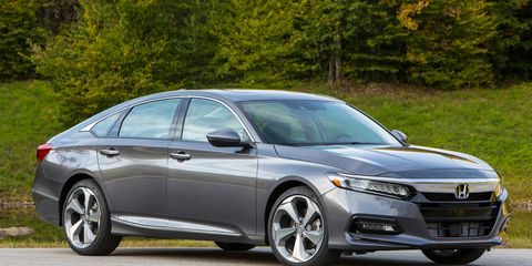 The 2019 Honda Accord Touring comes with a 2.0-liter turbocharged four making 252 hp and 273 lb-ft.
