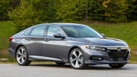 The 2019 Honda Accord Touring comes with a 2.0-liter turbocharged four making 252 hp and 273 lb-ft.
