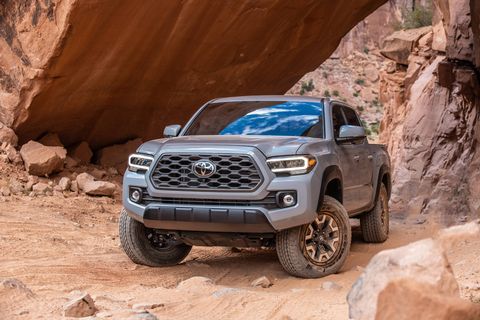 2020 Toyota Tacoma 4x4 with TRD&nbsp;Off Road package on Moab's Hell's Revenge trail
