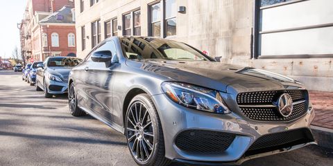 The 2019 Mercedes-Benz C300 Coupe comes with a turbocharged 2.0-liter four making 255 hp and 273 lb-ft of torque.
