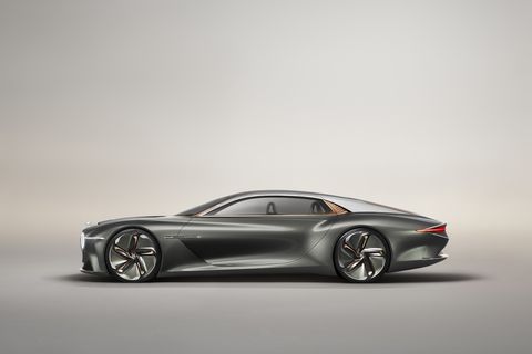 To celebrate its 100th birthday, Bentley has unveiled the EXP 100 GT concept car -- an all-electric, autonomous vision of what an ultra-luxury grand tourer might look like in the year 2035. The EXP 100 GT gets a projected 435-mile range, so the cabin is designed with occupant comfort in mind; exotic materials and meticulous hand-crafted details are blended with high-tech features like the Bentley Personal Assistant AI.
