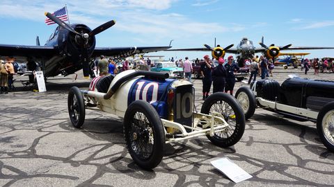On the four-wheeled side, the theme was 1930s-1960s Americana. Planes fit into the same time frame, more or less.
