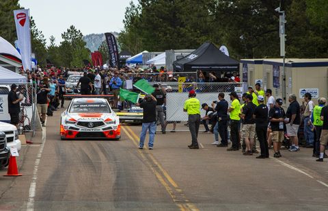 Veteran race car driver Peter Cunningham heads up the mountain for a third time and wins his class for the third time.&nbsp;
