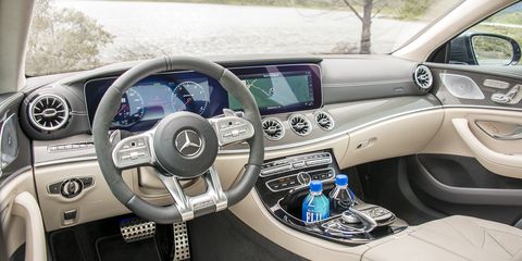 2019 Mercedes-AMG CLS53 is as plush inside as you would expect, but with a sportier edge to it.

