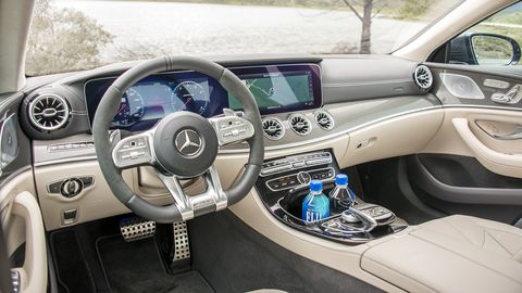 2019 Mercedes-AMG CLS53 is as plush inside as you would expect, but with a sportier edge to it.
