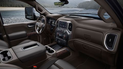 The 2020 GMC Sierra HD comes more loaded inside than most of its competitors.
