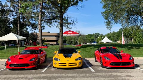The Motor City Vipers Owners club was out at the Woodward Dream Cruise before breakfast.
