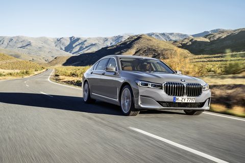 The 2020 BMW 750i xDrive comes with a 4.4-liter twin-turbocharged V8. European model shown.
