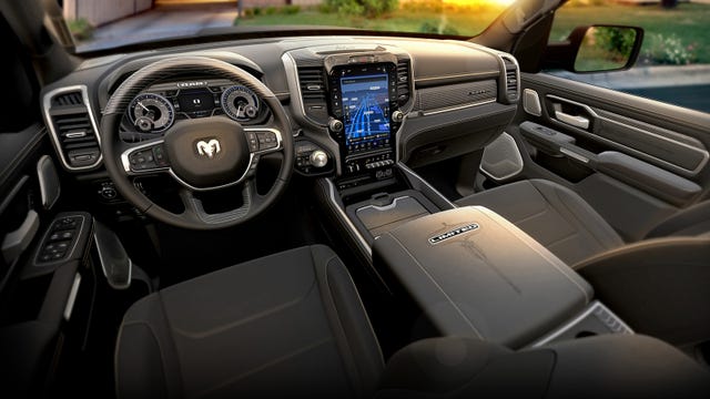 2020 Ram 1500 interior with Rebel, Limited, Laramie and Longhorn