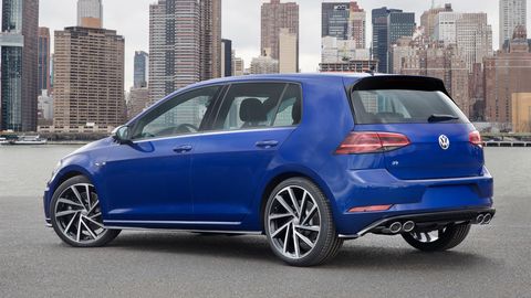 The 2019 Volkswagen Golf R comes with a turbocharged I4 making 288 hp.
