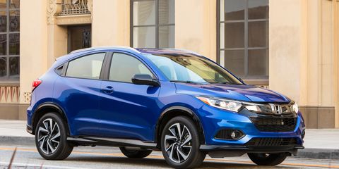 The 2019 Honda HR-V comes with a 1.8-liter four making 141 hp.
