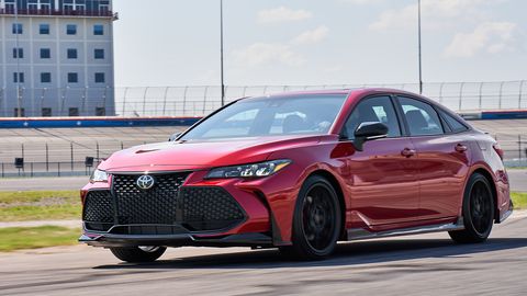The 2020 Toyota Avalon TRD comes with better brakes, stiffer springs and more precise steering than the base model.
