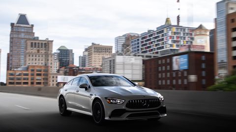 The 2019 Mercedes-AMG GT53 4-Door comes with an I6 and 48-volt electrical system to deliver 429 hp and 384 lb-ft of torque.

