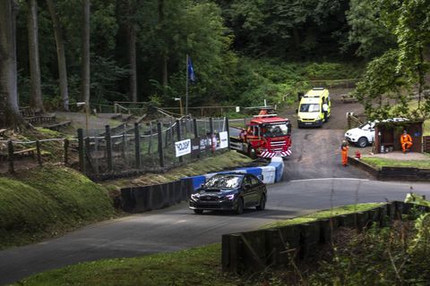 Power matters on the steep Shelsley Walsh course. Aero matters too, at least for the pros -- but in our case, the Subaru WRX STI's all-wheel drive helped bail us out of more than once as we learned the ins and outs of the hill.
