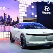 The Hyundai 45 EV Concept debuted at the 2019 Frankfurt motor show.
