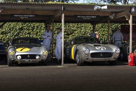 The Revival gives everything and everyone a purpose, or at least a pretext. Line up eight Ferrari 250GT SWBs on a concours lawn, and it’s overindulgence. Throw them onto a grid at Goodwood with a few other high-caliber race-machines-turned-investment-pieces and it clicks.
