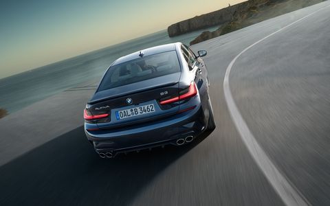 In typical Alpina fashion, the new B3 sedan gets lower suspension, more power and a subtle body kit, but the car's 3.0-liter straight six has also been tuned; it now produces 462 hp and 500-plus lb-ft of torque. It's mated to an eight-speed automatic.
