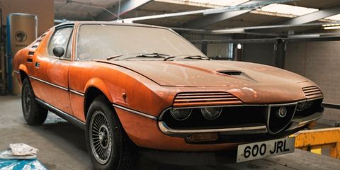 This 1976 Alfa Romeo Montreal has been in storage for 15 years.
