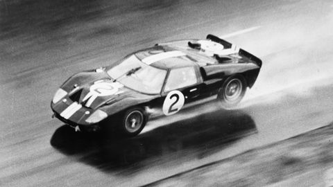 The No. 2 car driven by Chris Amon and Bruce McLaren&nbsp;<em>technically</em>&nbsp;won the race after traveling farther than the other Fords, despite finishing at the same time.&nbsp;
