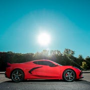 Even the rising sun is impressed with the profile of the 2020 Chevrolet Corvette.
