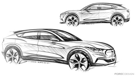 21 Ford Mustang Mach E Design Sketches