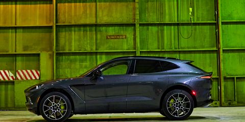 The Aston Martin DBX gets an AMG-built 4.0-liter twin-turbo V8.
