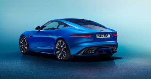 The 2021 F-Type gets updated taillights; the look is borrowed from the electric I-Pace.
