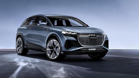 The Q4 e-tron concept is a close preview of Audi's upcoming electric SUV.