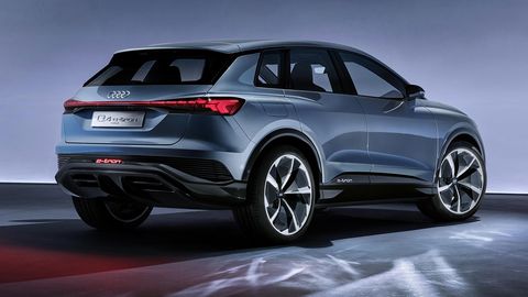 The Q4 e-tron concept is a close preview of Audi's upcoming electric SUV.